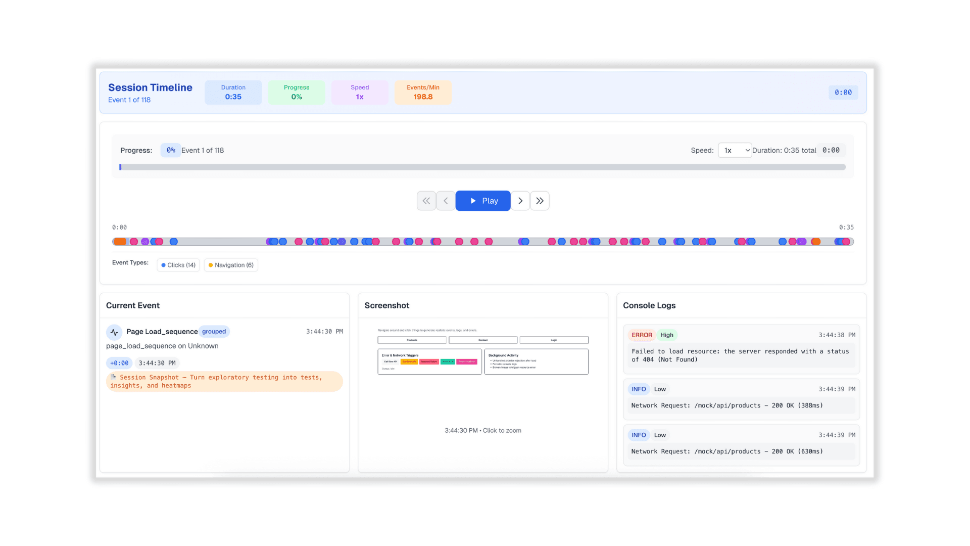 Review and analyze screenshot